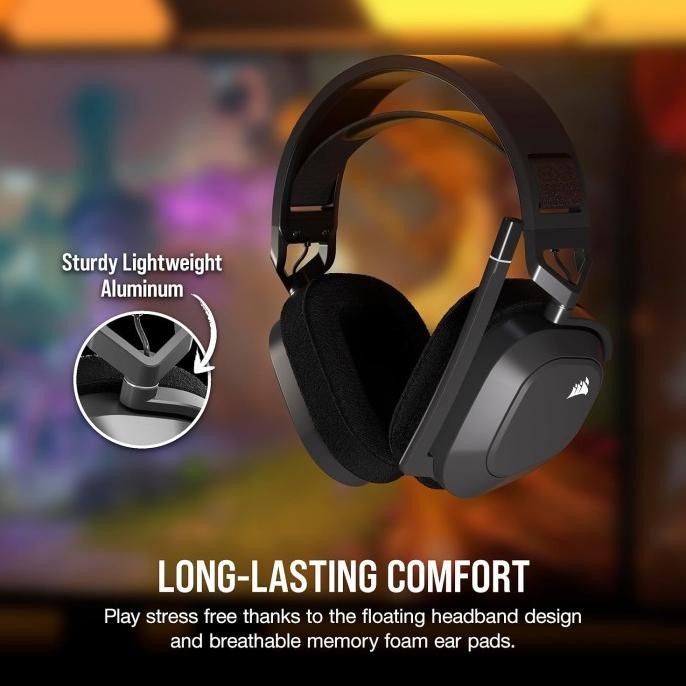 CORSAIR HS80 MAX 2.4GHz Bluetooth Multiplatform PC MAC PS5 PS4 Mobile Switch Dolby Atmos Spatial Wir