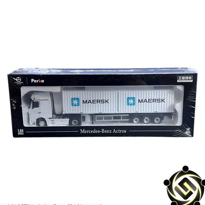 Time Micro 1:64 Mercedes-Benz Actros Container Truck Maersk White Limited Co