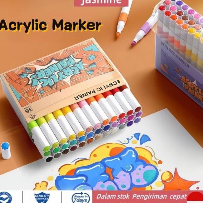

Codpidol Acrylic Marer Painer Grap Acrylic Marer Arili Marer Painter Et Pul Warna Tahan Air Dan Tahan Lama Tationery