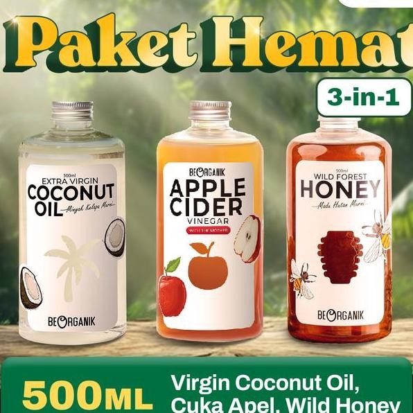 

Beorgani Healthy Energy Boot Paage Virgin Coconut Oil Cider Vinegar Wild Honey 250Mlml Botol Cua Apel Madu Vco