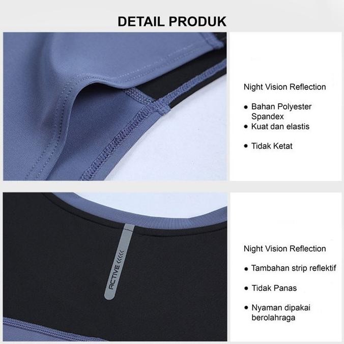 KAOS DRY FIT PRIA BAJU OLAHRAGA SINGLET KAOS GYM & LARI - ORANGE