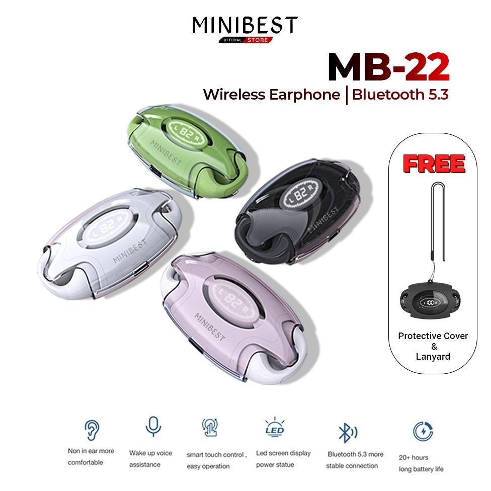 MINIBEST MB22 TWS Earphone Headset Bluetooth V5.3 On EC Ear Clip Wireless Bluetooth Headset