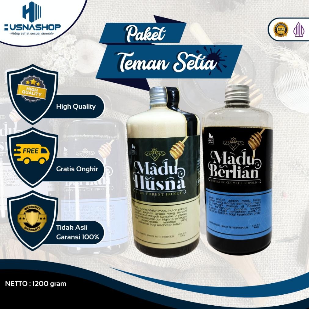 

Ed-7 Bundling Paket Murah Madu Husna Dan Madu Berlian High Quality Netto 1200Gram