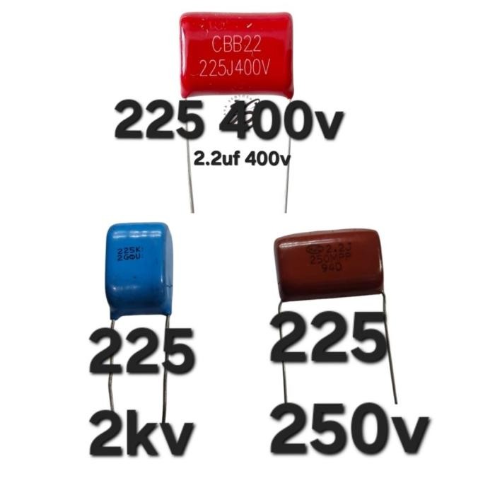 Murah (2) ( 225 400v ) CAPASITOR CAPASITOR 225J400V 225J450V 2.2UF 250V 400V 450V CBB22 400v225j 225