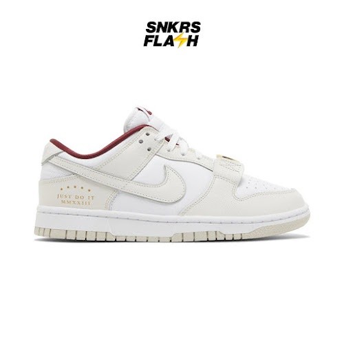 NIKE Dunk Low Se Just Do It White Phantom Sepatu Sneakers Wanita - DV1160100 - Size 36.5