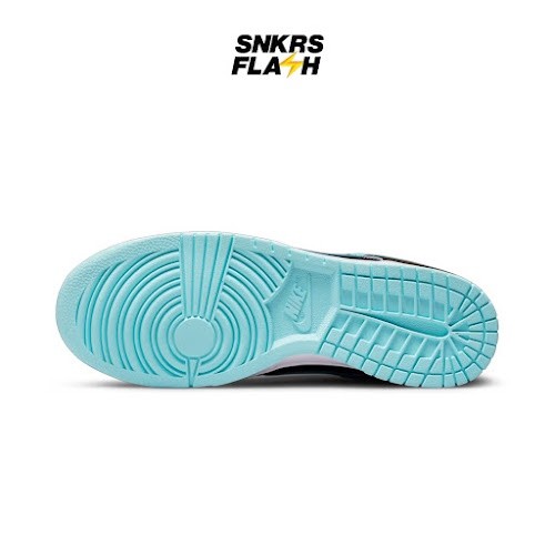 NIKE Dunk Low Barber Shop Black Teal Blue Sepatu Sneakers Wanita - DH7614001 - Size 39