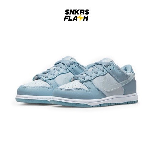 NIKE Kids Dunk Low Clear Aqua Blue (Ps) Sepatu Sneakers Anak - DH9756401 - Size 31