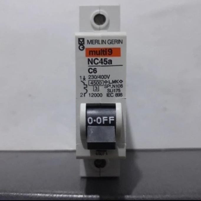 Terjangkau Mcb 6A 10A 16A 20A Merlin Gerin ( Multi 9 ) Nc45A C6 Amper 1Phase