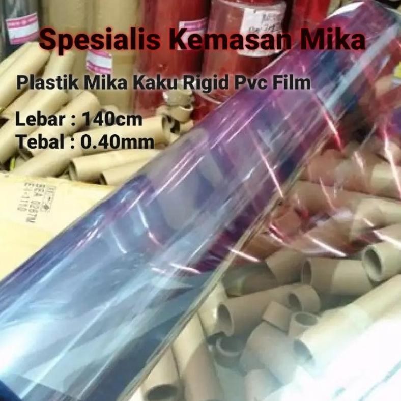 

rg-4 yl-24 Plastik Mika Kaku Rigid PVC Film Clear Tebal 0.40mm X Lebar 140cm X 100cm Sale Termurah
