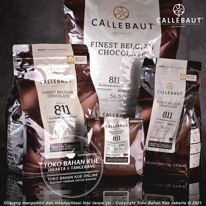 

Murah Callebaut 811Nv 54,5% 400Gr Asli Dark Couverture Chocolate Coklat 811