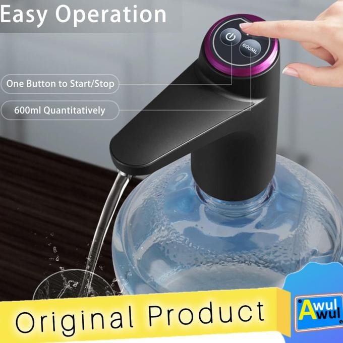 Diskon Keran Pompa Galon Elektrik Baterai Rechargeable 1200 Mah