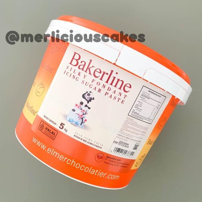 

Murah White Bakerline Silky Fondant 5 Kg Icing Sugar Paste Halal