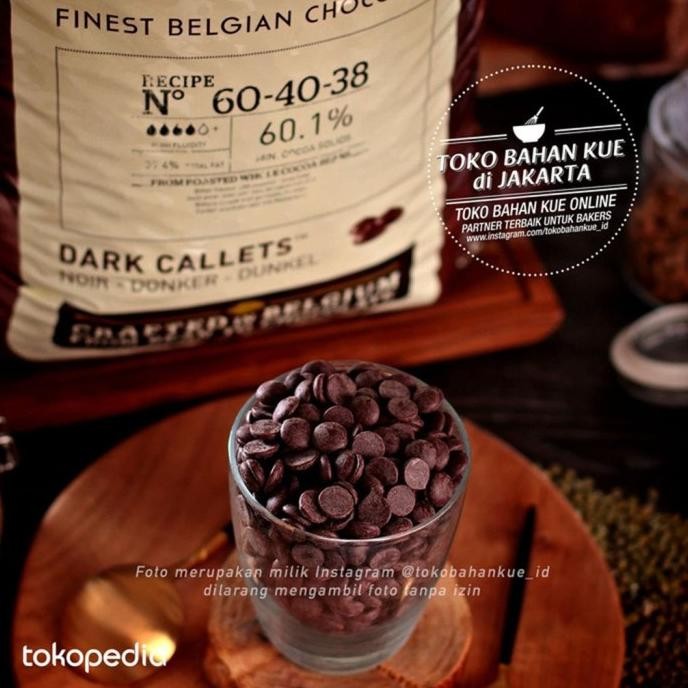 

Murah Callebaut 60% 250Gr Dark Chocolate Cokelat Couverture Coin Baking 6040