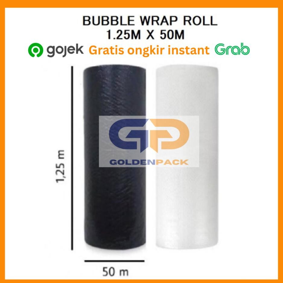 

Bubble Wrap Golden Pa Bahan Tebal 125Cm 50Meter Hitam Dan Bening