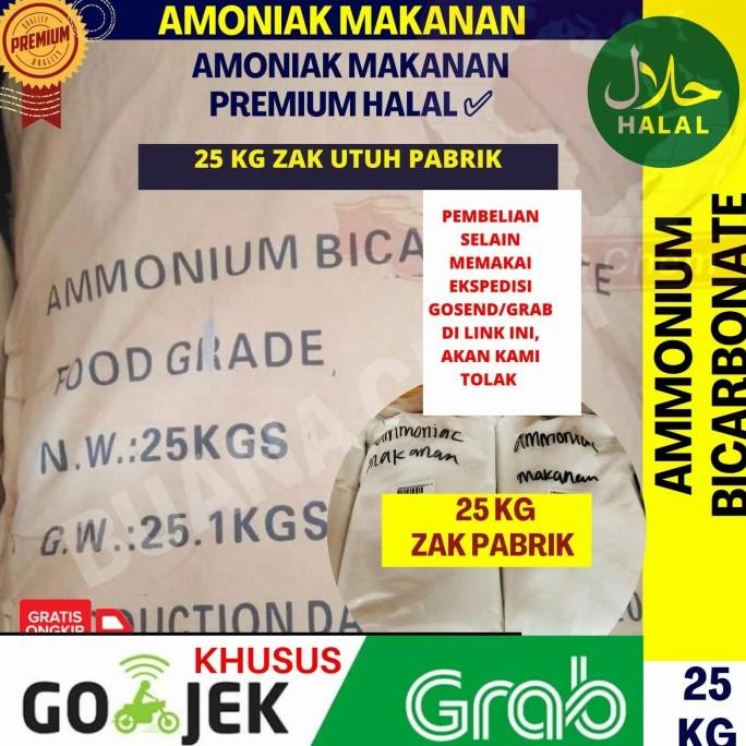 

Sale Amoniak Makanan 25 Kg Zak Khusus Gosend Halal / Amoniak Kue