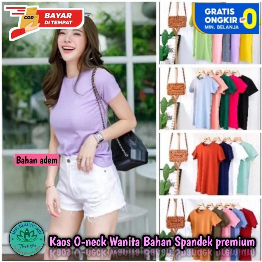 wd-54 tu-67 IWD Kaos Tshirt Oblong Lengan Pendek Oneck Baju Wanita Polos Basic Premium OS2829 Lokal 