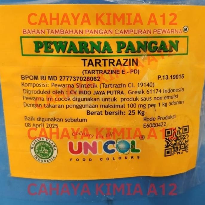 

Murah Perwarna Makanan Tartazine - Unicol (Ci 19140) 1 Kg