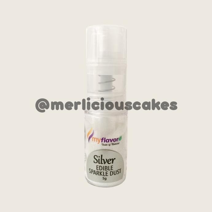 

Murah My Flavor Silver Edible Sparkle Dust Edible Glitter 5 Gram