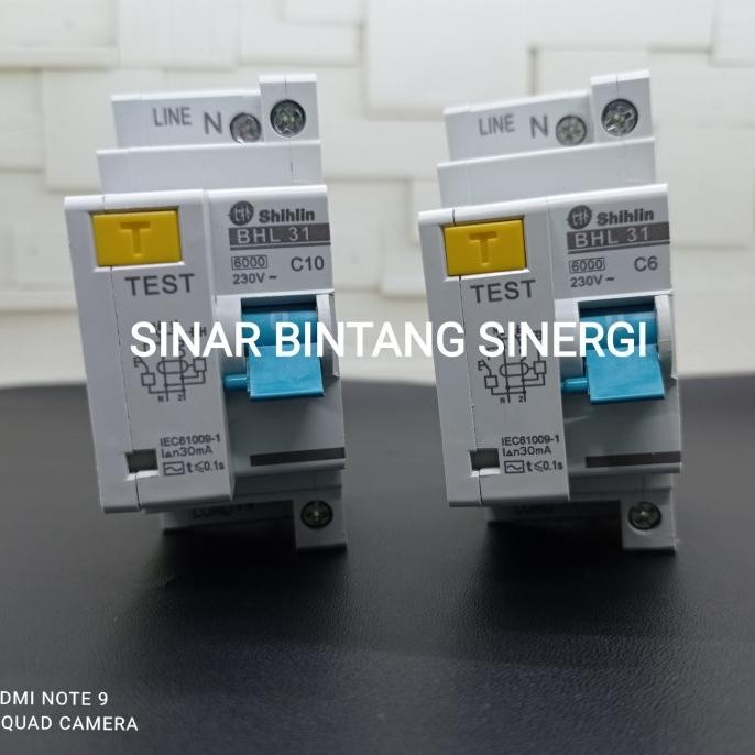 Diskon Elcb/Rccb Shihlin 1P+N 10A 30Ma
