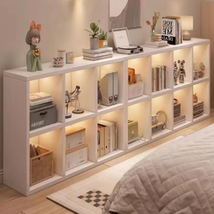 Lemari Rak Buku Lemari Buku Kayu Rak Susun Rak Buku Lemari Penyimpanan Serbaguna