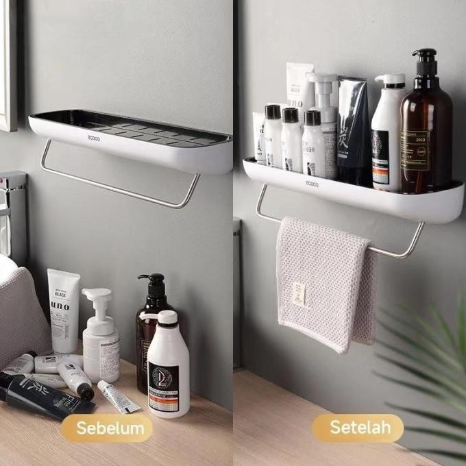 Rak Gantung Tempel Sabun Handuk Tempel Dinding Kamar Mandi Organizer Rak Sabun Kamar Mandi Rak dapur