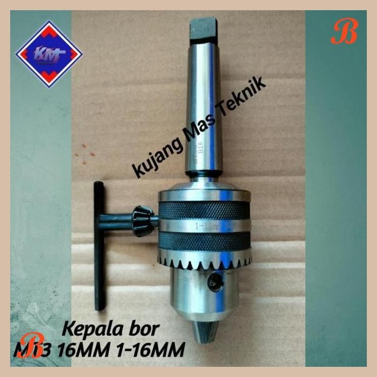 [KMT] KEPALA BOR DUDUK 16MM SET ARBOR CHUCK BOR DUDUK 16MM + ARBOR MT3 SET