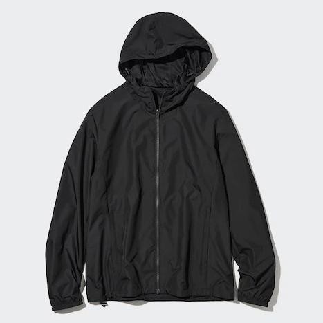 UNIQLO Jaket Pria Parka Reversible Black Hitam