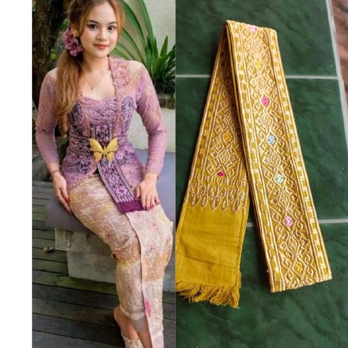 SELENDANG OBI BORDIR SONGKET PREMIUM TERBARU | SELENDANG OBI | SELENDANG BORDIR | SELENDANG BALI