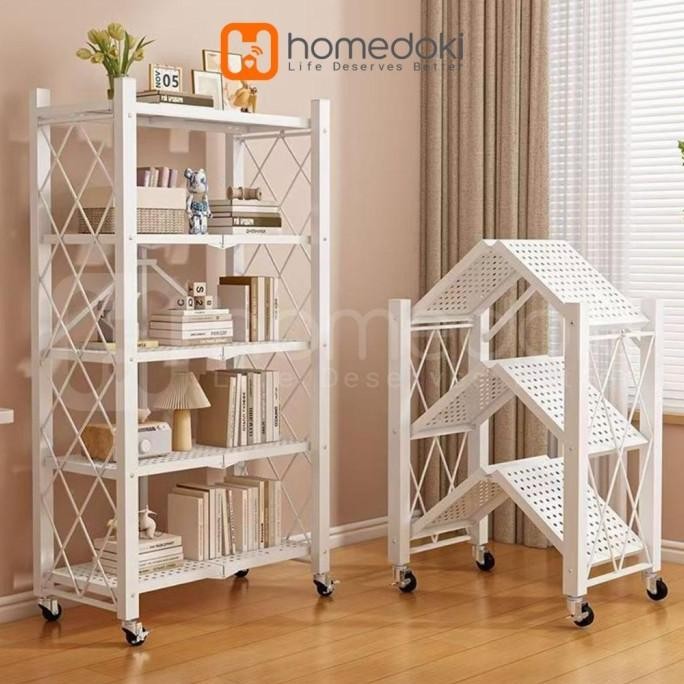 Rak Besi Lipat/Rak Sunsun Besi/Rak Besi Siku 5 Susun/Rak Besi Susun 5 Tingkat