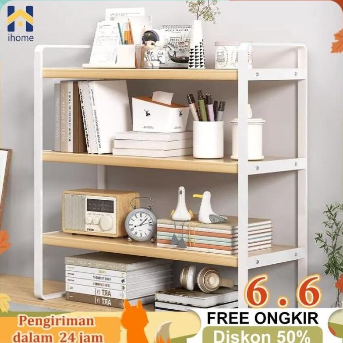 Rak Meja Stationery Desktop Storage Rak Buku Desktop Rak Dapur Desktop Rak Serbaguna Desktop