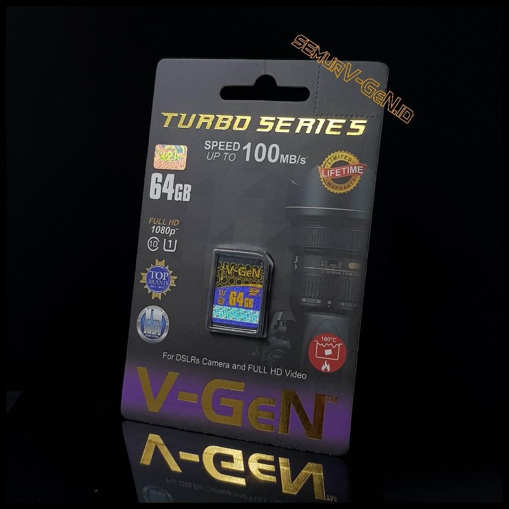 V-GEN SD CARD KAMERA 64GB TURBO | MEMORY CARD CAMERA 64 GB VGEN | SDXC