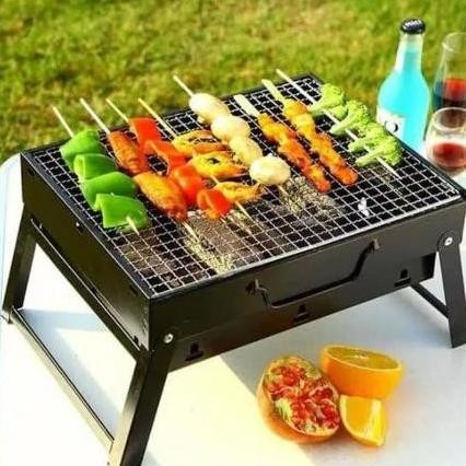 Portable Barbeque Grill Alat Pemanggang Sate Ayam Ikan Jagung Alat Bakar Panggangan