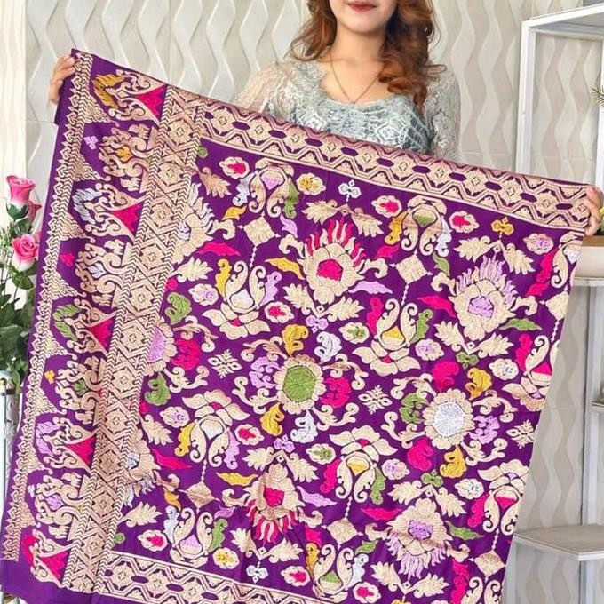KAMEN BORDIR SONGKET BALI PADMI | KAMEN BORDIR LEMBARAN