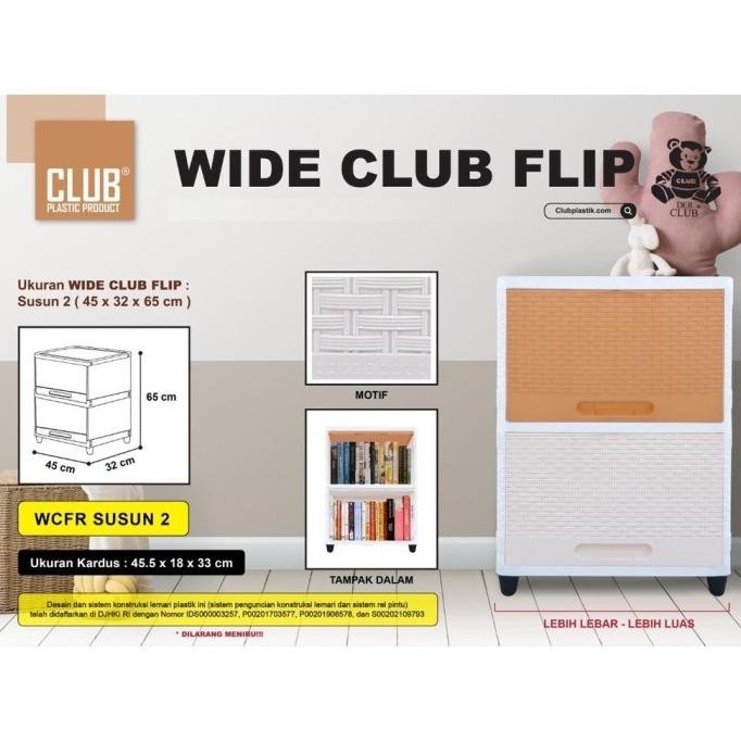 Lemari Plastik Wide CLUB Flip/Lemari Pakaian Club WCE