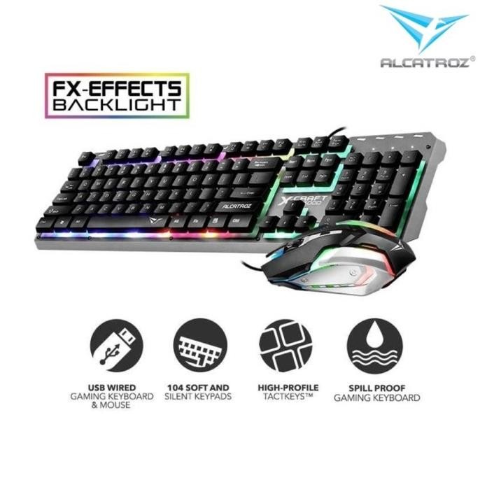 Murah Keyboard Mouse Combo Alcatroz XC-3000 Wired 2400CPI - Alcatroz XC3000 Non COD