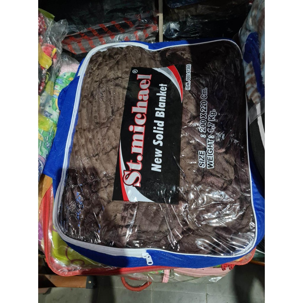 SELIMUT JUMBO POLOS ST MICHAEL NEW SOLID BLANKET UKURAN 200X220