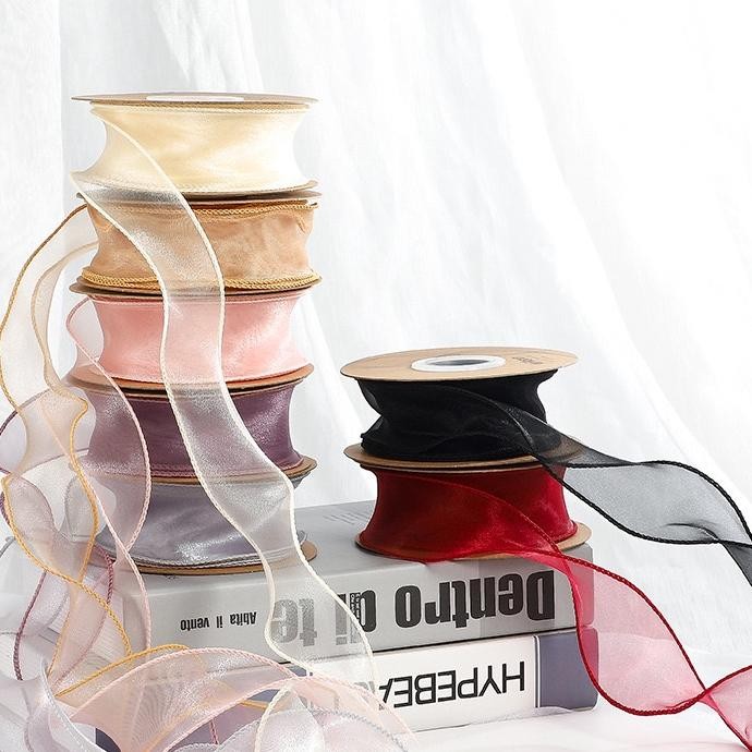 

4 Cm 10 Yard Pita Riwil Orean Pita Ado Bingian Buet Bunga Orea Eriting Ribbon