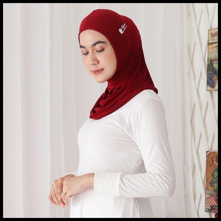 Hijab Sport Olahraga Gym Lari Renang Kerudung Instant Muslim Instan Wanita Sporty Panjang Bergo Harg