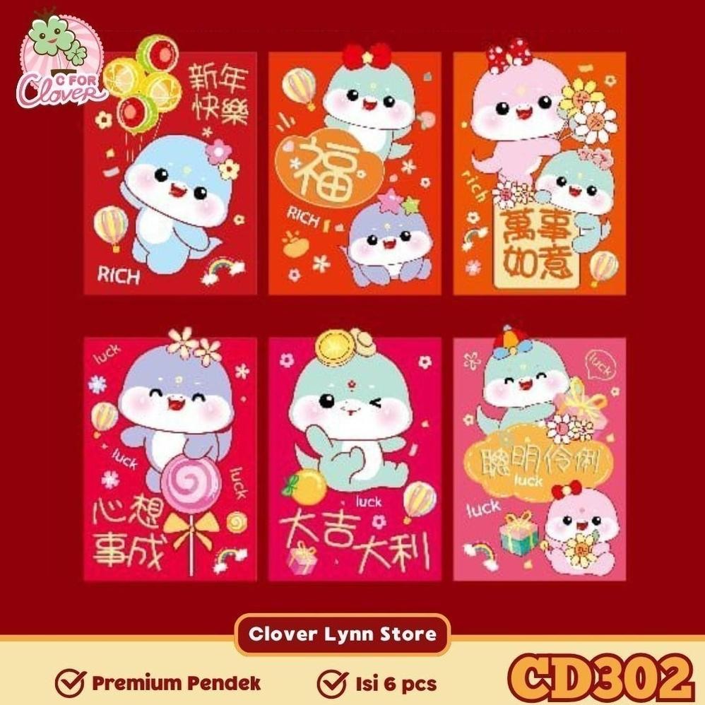 

Ii-99 Angpao Premium Pendek Imlek Tahun Ular 2025 Isi 6 Pcs Amplop Hongpao Snake Year