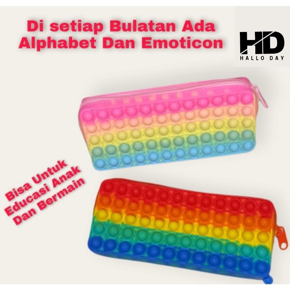 

Sd-46 Hd Kotak Pensil Pop It Mainan Anak Tempat Pensil/Pop It Rainbow