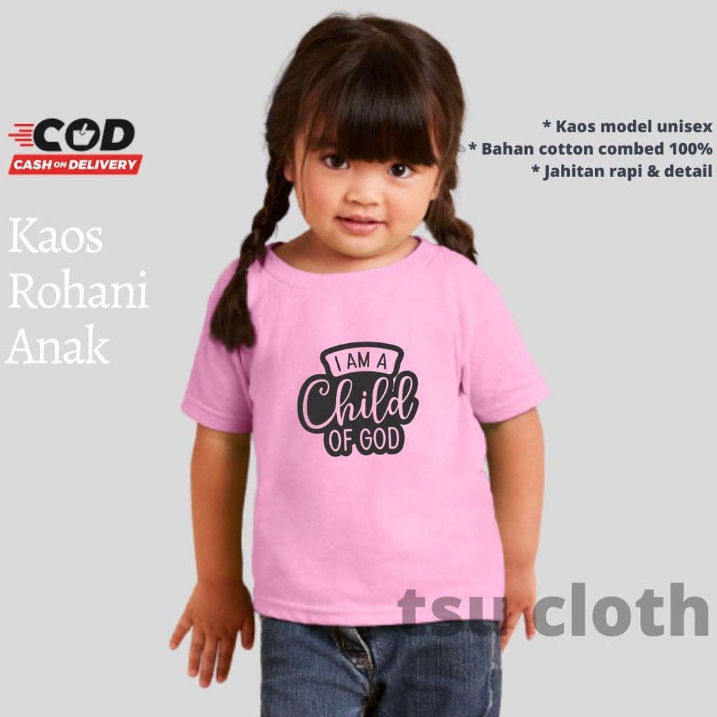 BAJU ROHANI ANAK / KAOS ROHANI ANAK / BAJU KAOS ANAK / KAOS ANAK / BAJU ANAK / BAJU KRISTEN ANAK / B