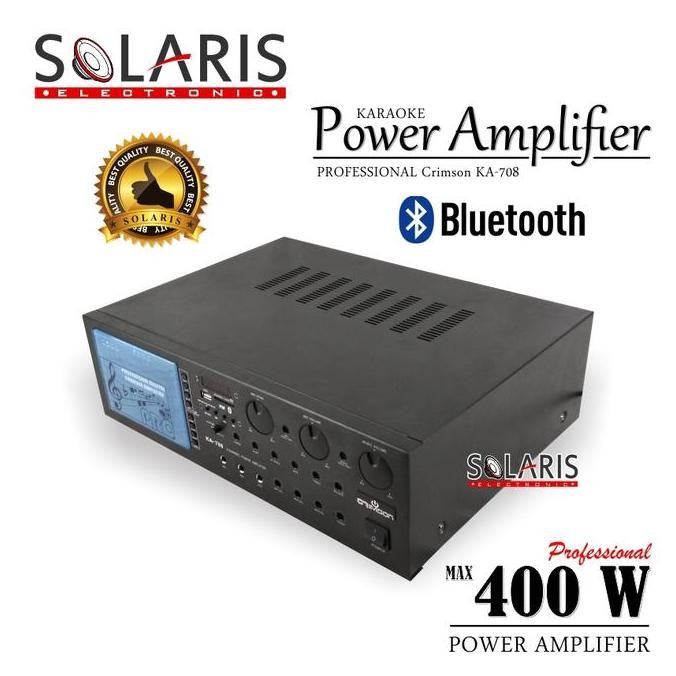 Power Amplifier 400 Watt Bluetooth Ampli Crimson Ka-708 Mixer Original