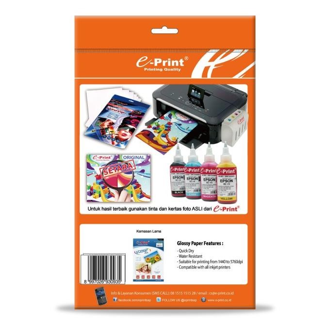 

Kertas Foto Stiker Paper Sticker Doff Matte A4 100Gsm 20Lembar E-Print Terbaru