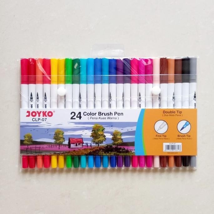 

Color Brush Pen / Pena Kuas Warna Joyko CLP-07 / 24 warna by Radhiant official