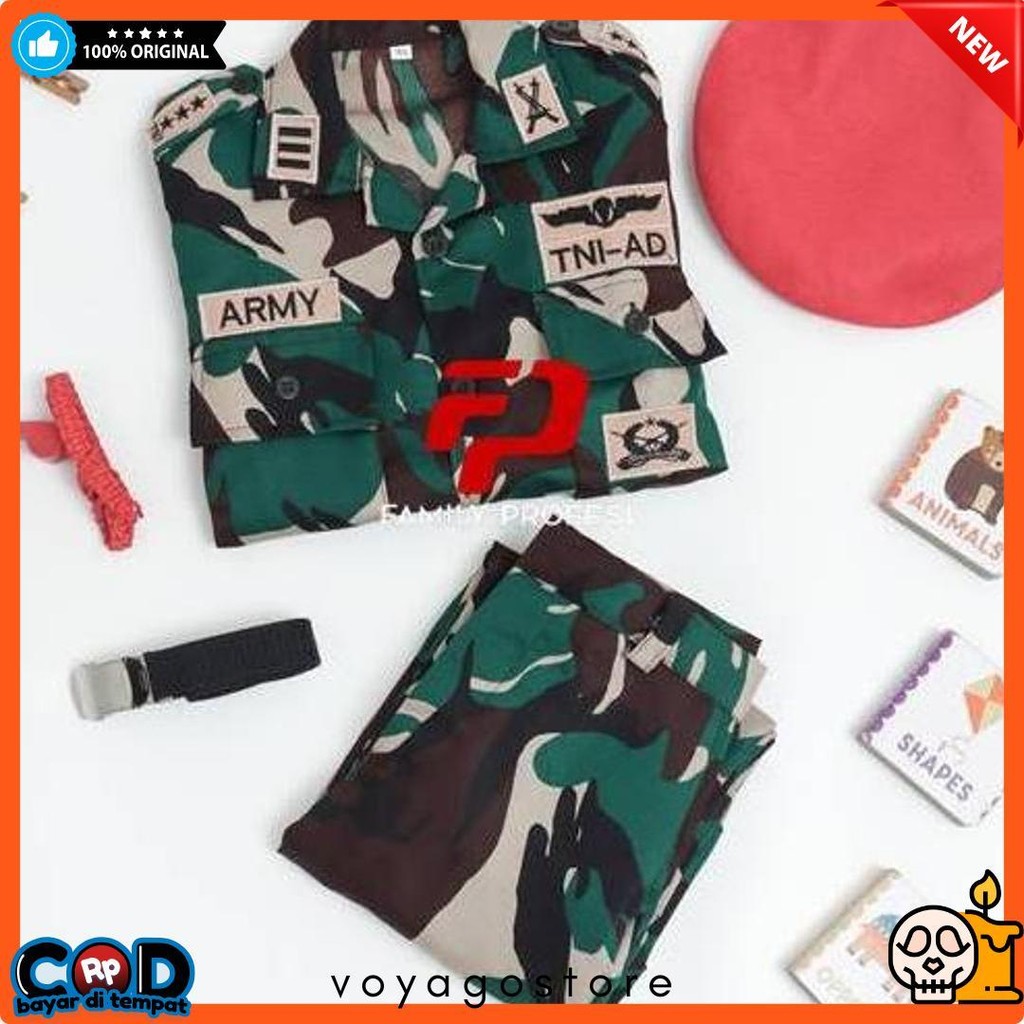 Baju Tentara Anak Laki Laki Perempuan Tni Ad Seragam Sekolah Tk Usia 3 Sampai 7 Tahun Terlengkap Dan