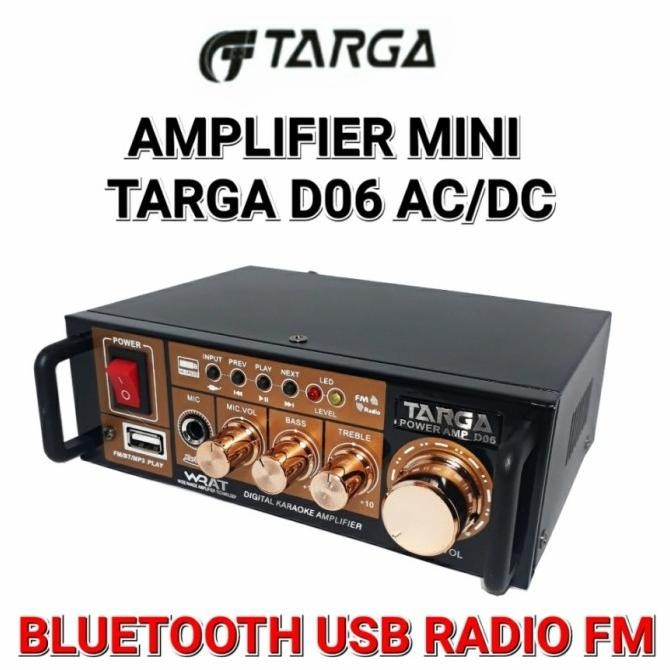 Ampli Karaoke Targa Tr D 06 Amplifier Mini Targa Trd06 Usb Bluetooth Original