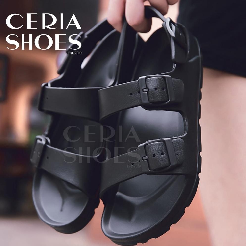 Sandal Sepatu Wanita Tali Kancing Gesper Adjustable Bahan Jelly Karet Anti Slip Pvc Empuk Blc Bental