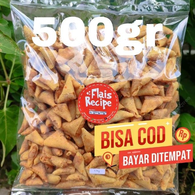 

TERSEDIA 500gr - Samosa Abon Udang Keju Premium Food Snack Camilan Cemilan Makanan