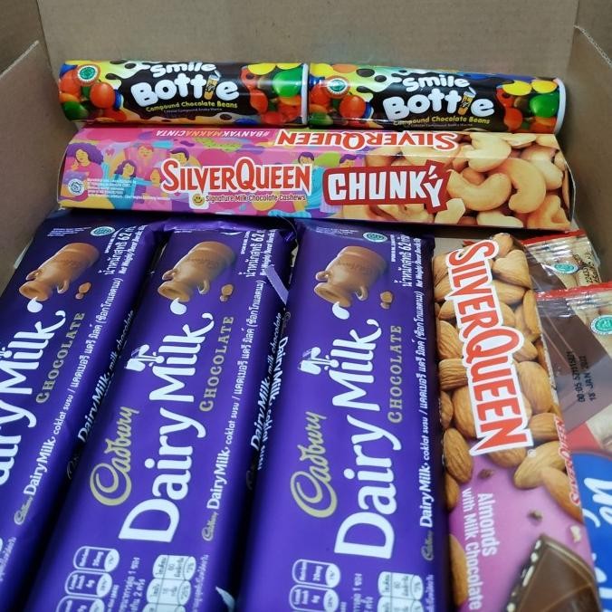 

9 coklat hampers box 3 cadbury milk jumbo hadiah valentine anniversary
