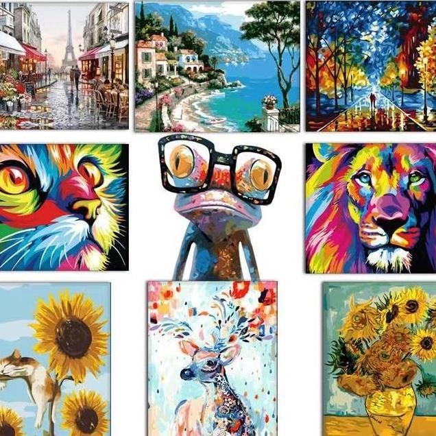 

DIY CANVAS PAINTING BY NUMBER KIT DIGITAL OIL PAINTING DIY PAINT BY NUMBER LUKISAN 40X50CM / PAINTING KIT by Radhiant official